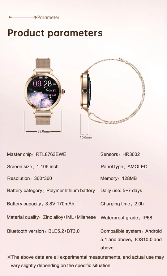 Lumina Bellezza Damen Smartwatch