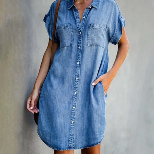 Valerie Elegantes Denim-Kleid