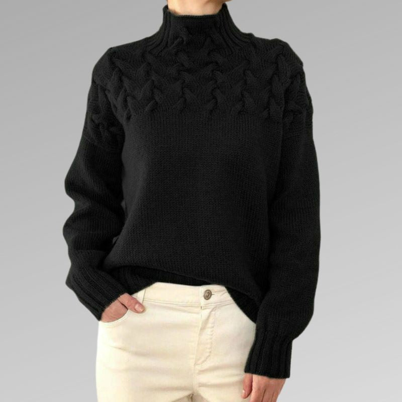 Mabel | Eleganter Pullover aus Zopfstrick