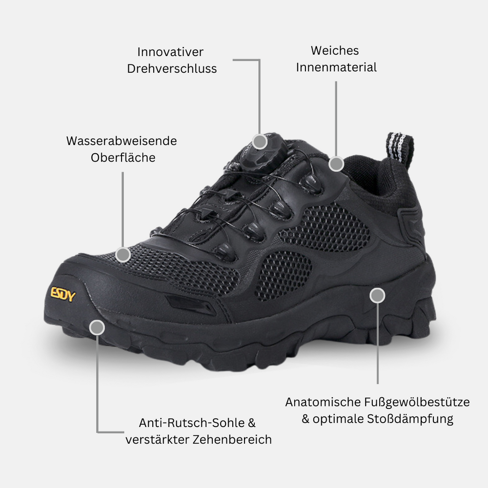 Swissvendo® Ravenna - Ergonomischer Outdoor- & Wanderschuh mit innovativem Drehverschluss