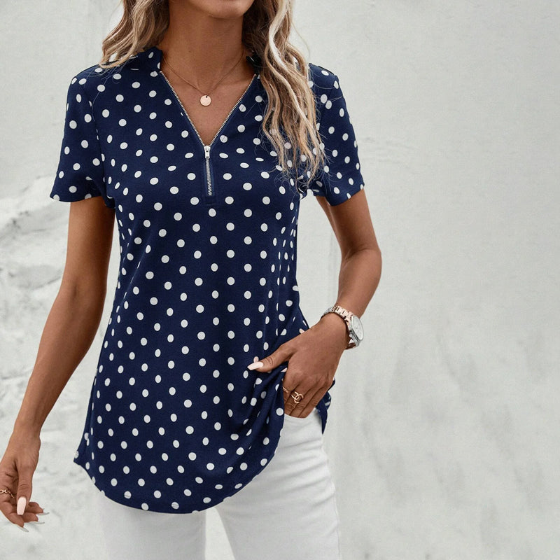 Ella | Lässige Polka Dot Bluse