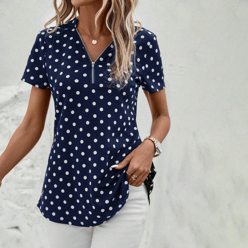 Ella | Lässige Polka Dot Bluse