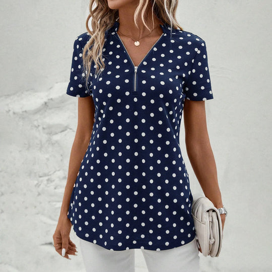 Ella | Lässige Polka Dot Bluse