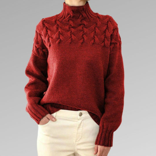 Mabel | Eleganter Pullover aus Zopfstrick