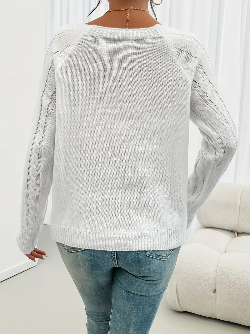 Marlene™ - Gemütlicher Freizeitpullover mit Knopfdesign