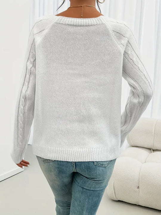 Marlene™ - Gemütlicher Freizeitpullover mit Knopfdesign