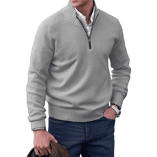 Ben Eleganter Kaschmirpullover mit Reißverschluss