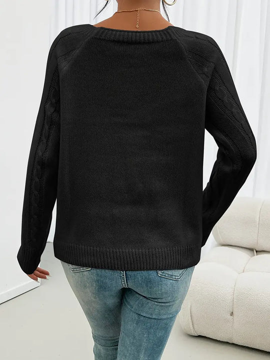 Marlene™ - Gemütlicher Freizeitpullover mit Knopfdesign