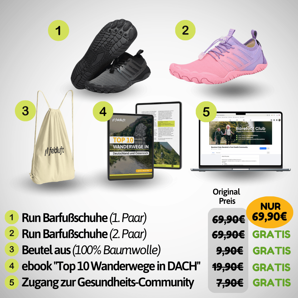 Feldluft Run - Sport Barfußschuhe (1+1 GRATIS)