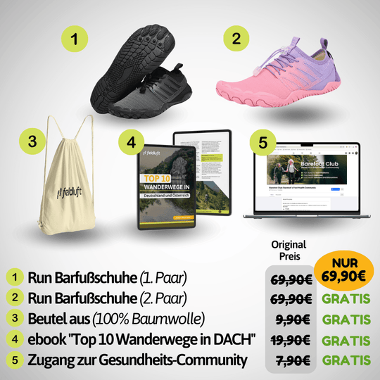 Feldluft Run - Sport Barfußschuhe (1+1 GRATIS)