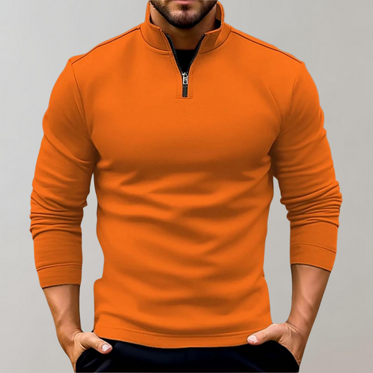 Pullover für Herren Nelson | Pullover mit Reißverschluss und niedrigem Kragen