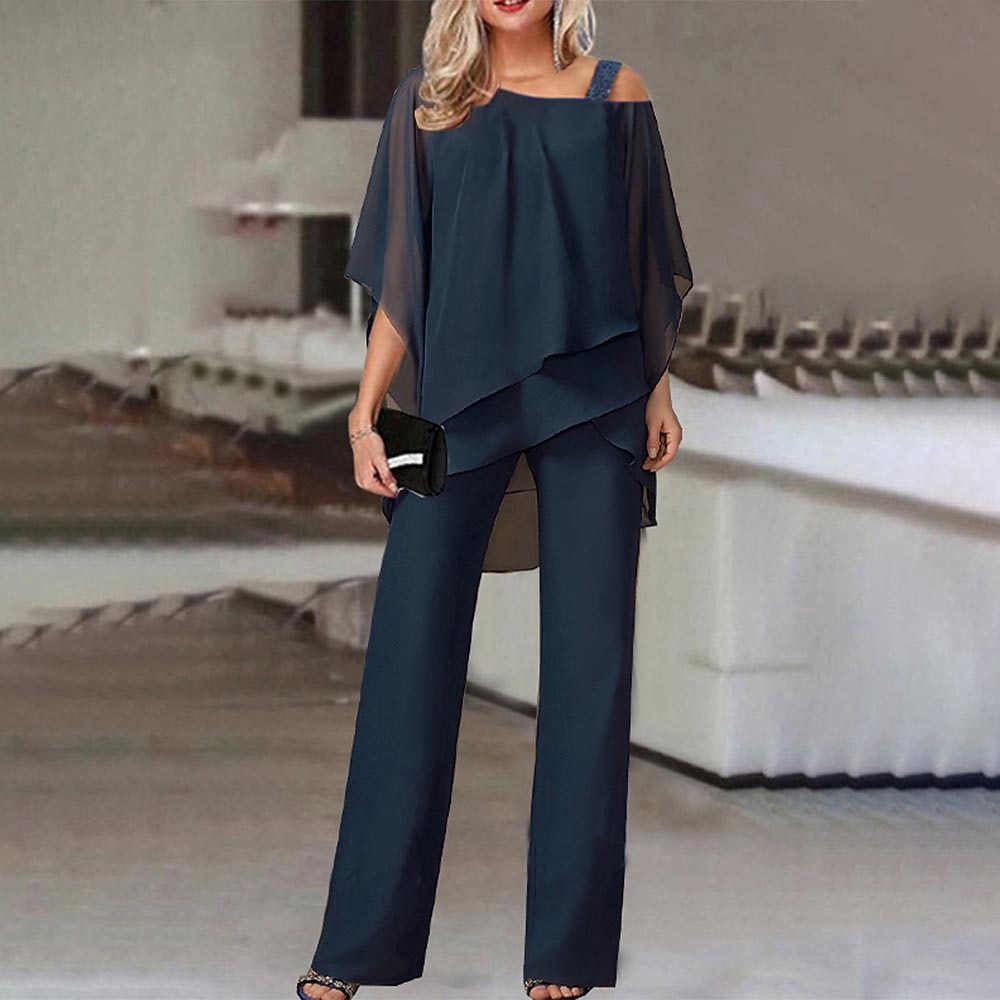 Damen Zweiteiler Satz| Eleganter Zweiteiler mit Cold Shoulder