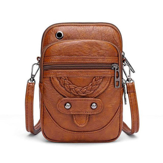 Carryn™ | Vintage Lederschultertasche